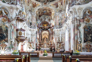 Birbau-Wallfahrtskirche-Sicht zum Altar