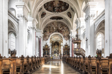 Weißenau- Kloster Blick vom Mittelschiff