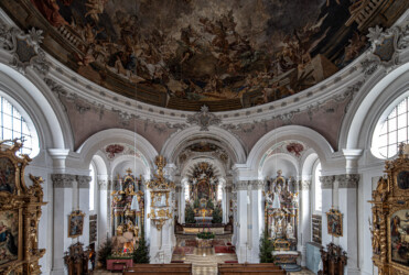 Murnau am Staffelsee-St. Nikolaus von der Empore.