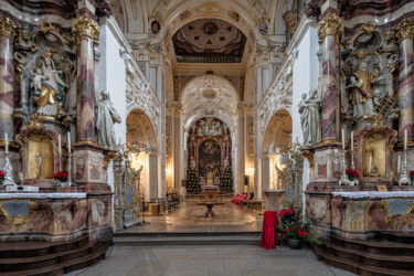 Kempten-Basilika St.Lorenz Blick zum Altar.