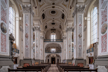 Kloster Schöntal Blick zur Orgel.