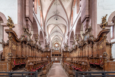 Kloster Bronnbach.-Blick zum Altar.
