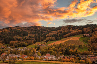 Herbstlicher Sonnenuntergang.