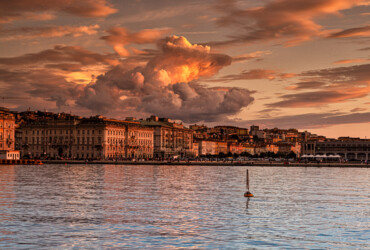 Sonnenuntergang Triest-Italien.